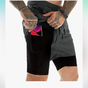 Men's Gray and Black Athletic Shorts size xl